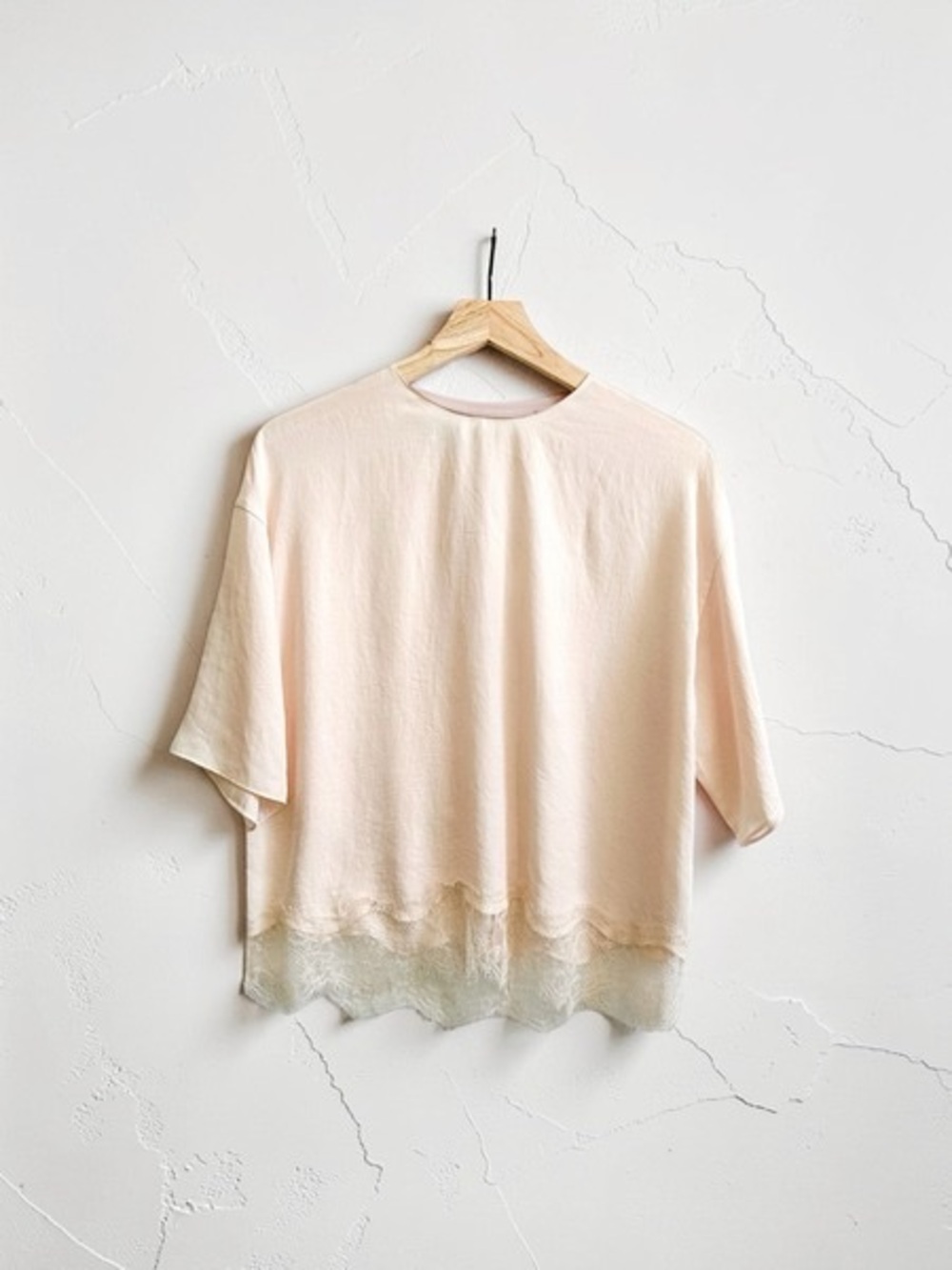 Vince lace trim blouse